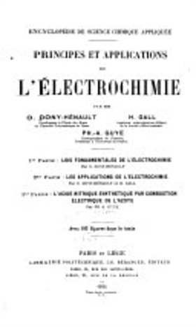 Principes et applications de l'électrochimie.